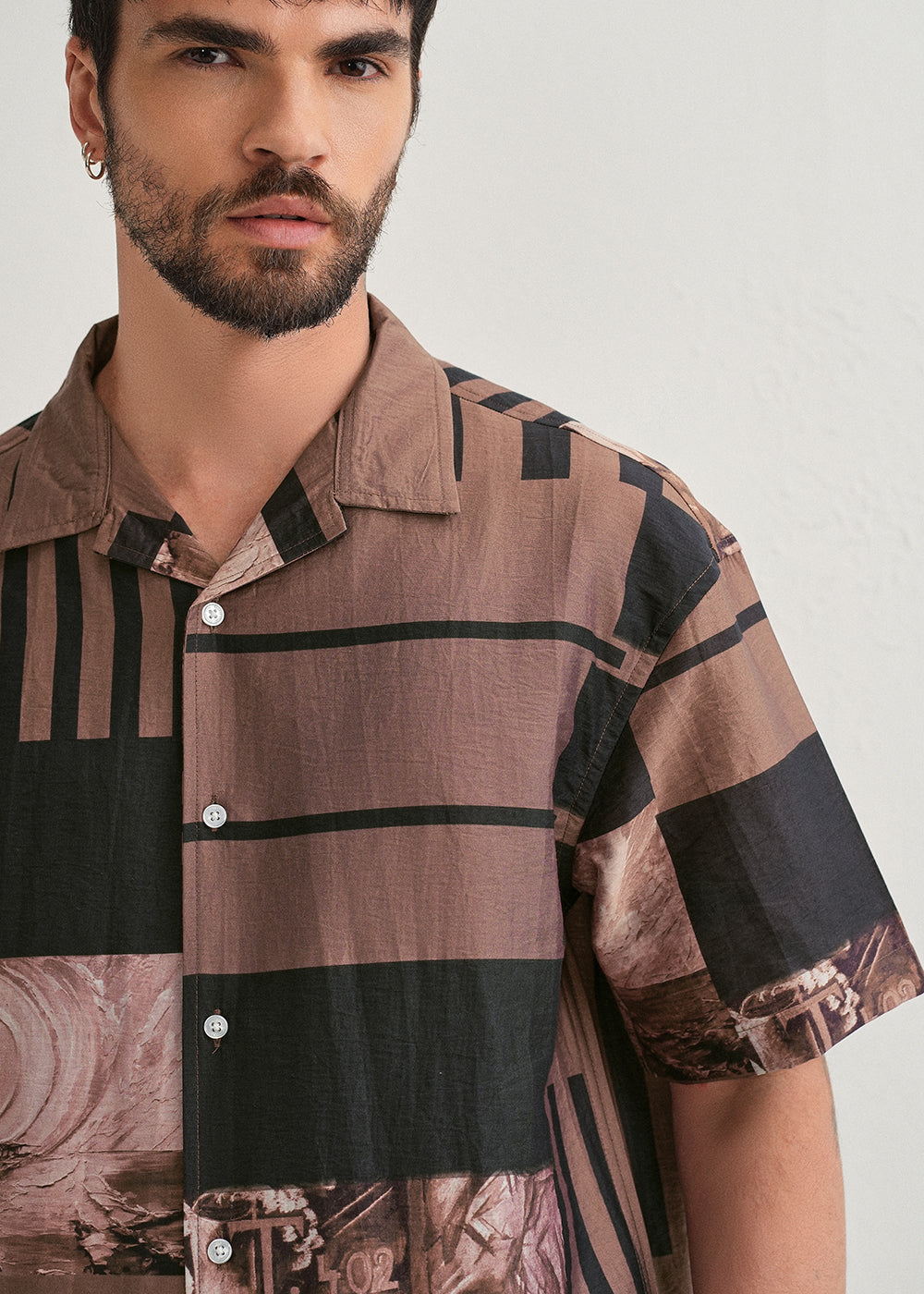 Men's Premium Black & Brown Check Cotton Casual Shirt | Full Sleeve Regular Fit | S-2XL