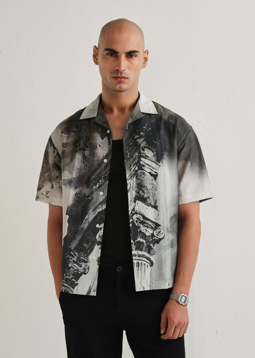 Men's Premium Black & Grey Check Cotton Casual Shirt | Full Sleeve Regular Fit | S-2XL