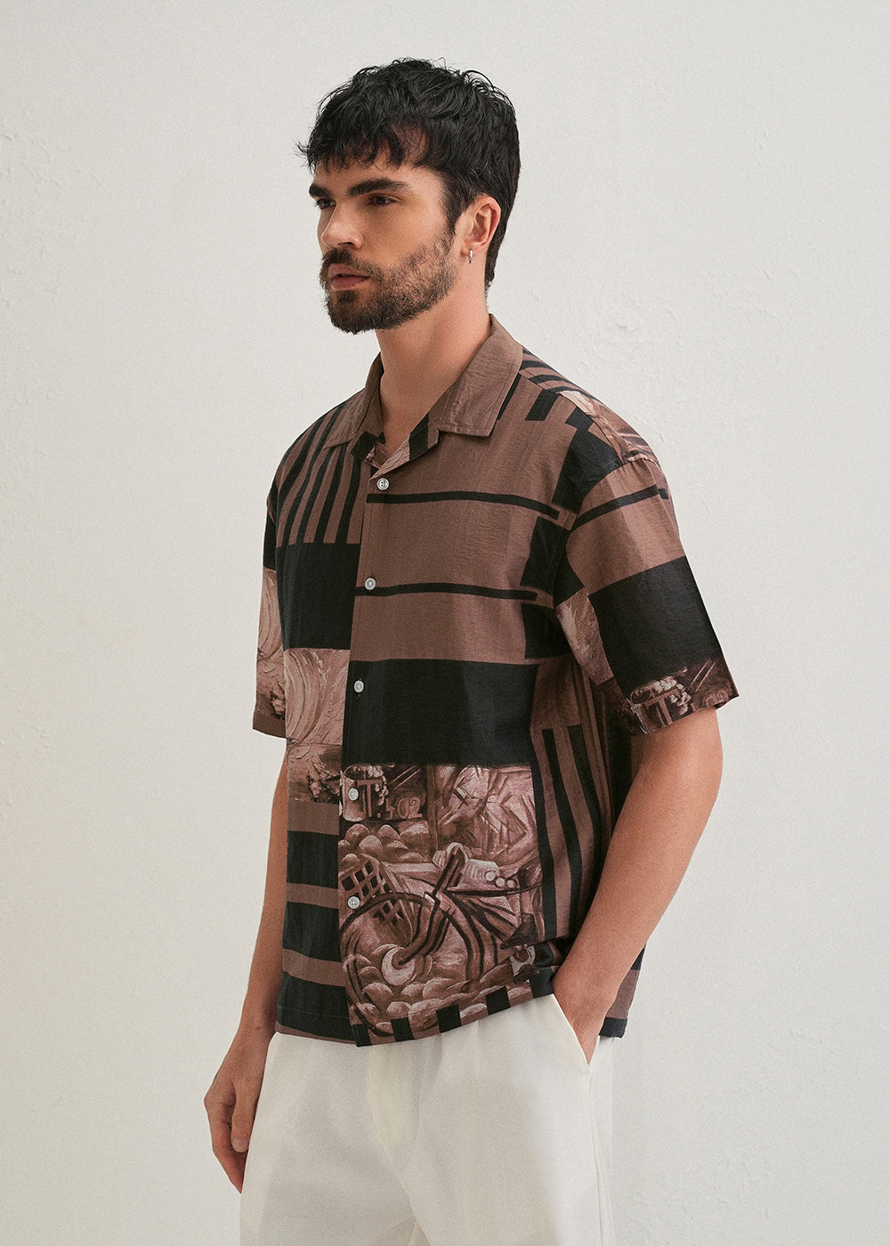 Men's Premium Black & Brown Check Cotton Casual Shirt | Full Sleeve Regular Fit | S-2XL